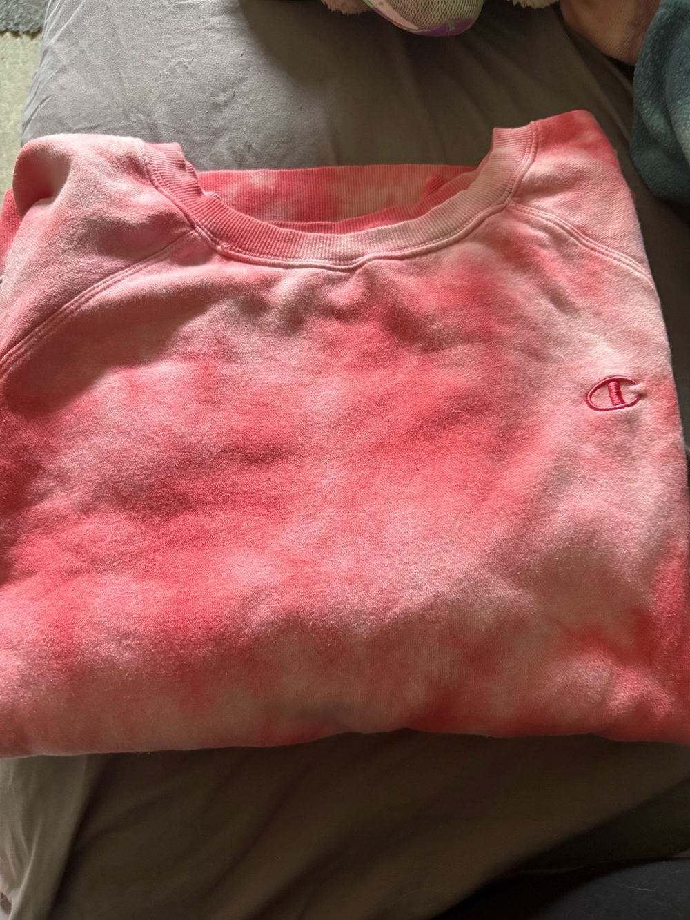 Champion Pink Tie-Dye Crewneck Sweatshirt